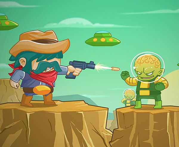 Play Cowboy vs. Martians